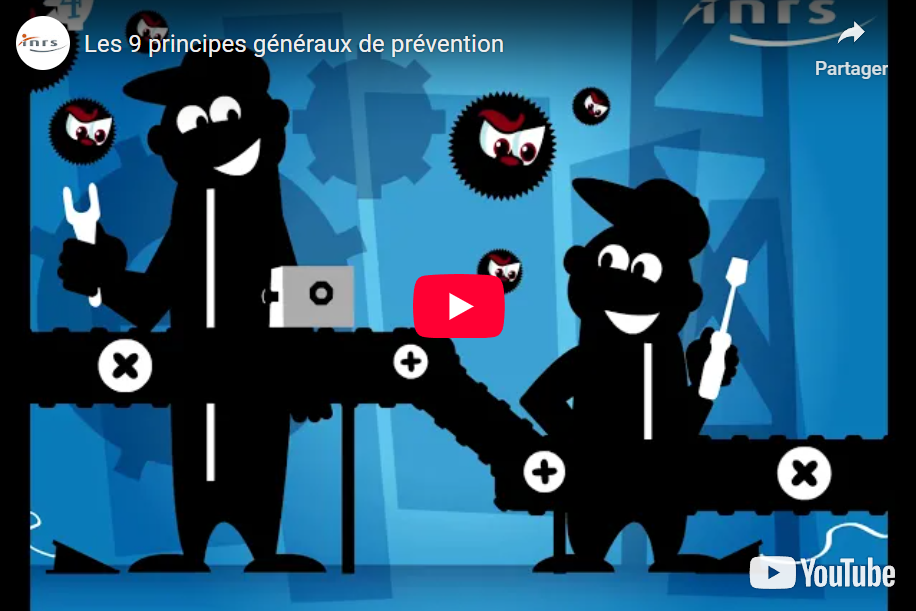 Miniature de l'animation de l'INRS présentant es 9 principes de prévention